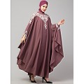 Designer embroidery Irani Kaftan - Mauve Pink